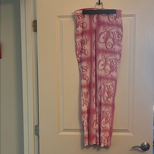 Fashion Brand Company pink velvet flared pants